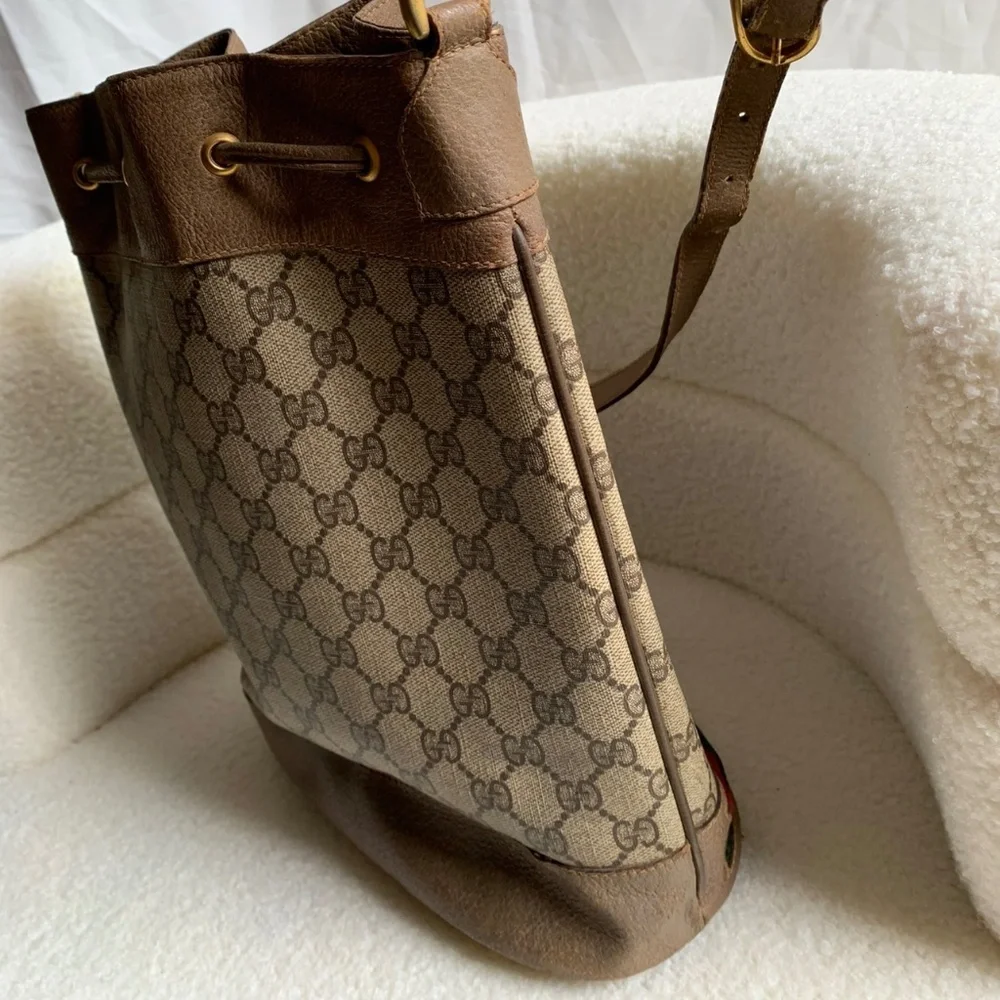 FIRM Authentic Gucci GG Vintage Supreme Ophidia Bucket - Picture 3 of 16